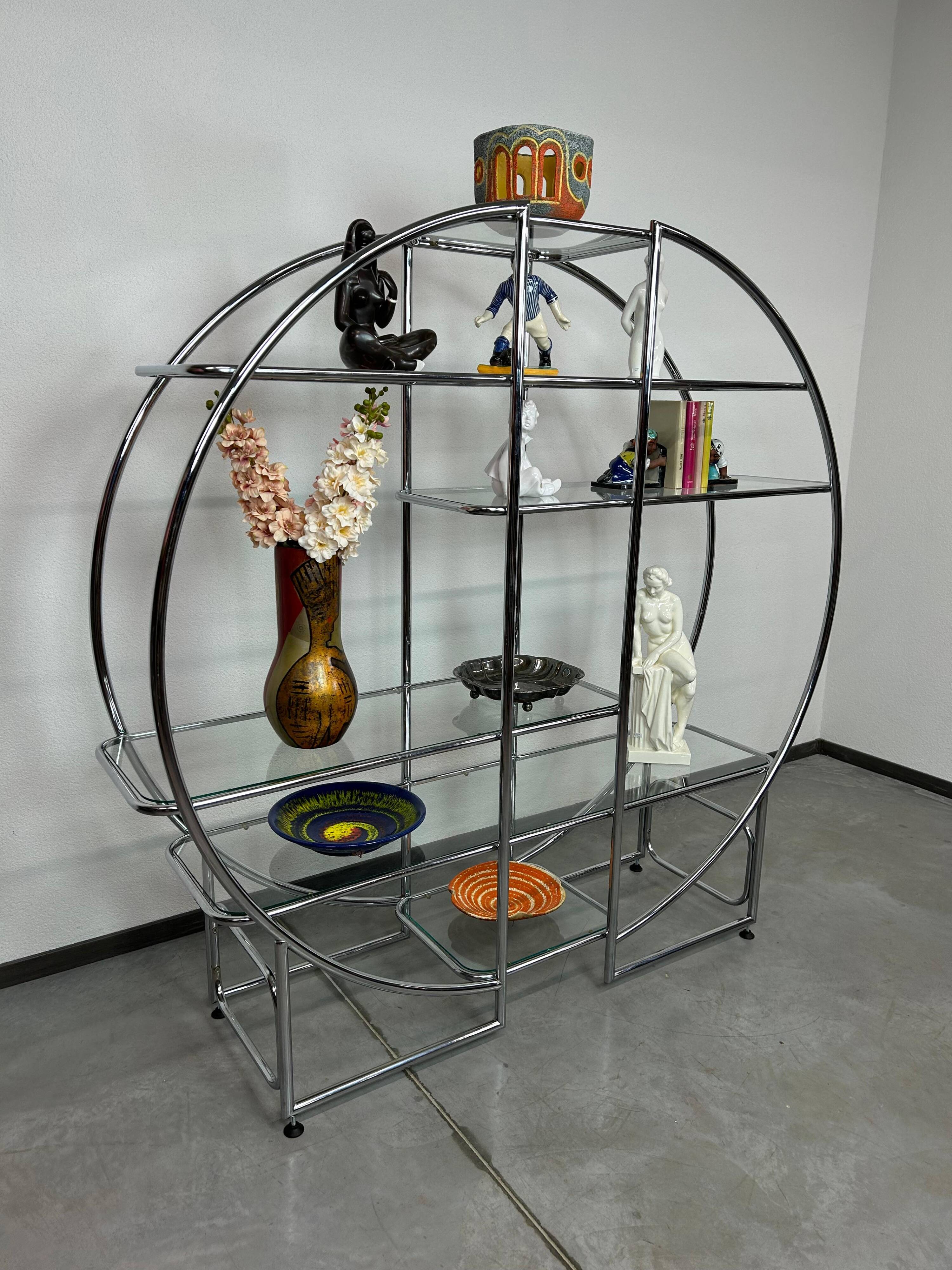 Mid-century design tubular steel shelf