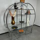 Mid-century design tubular steel shelf