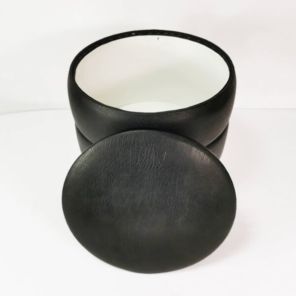 Pouf moderniste avec rangement, Pays-Bas, années 1960