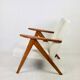 Vintage armchair B-310 VAR white structural boucle 1970s