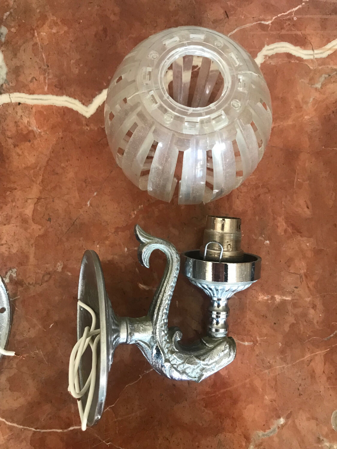 Pair of fish wall sconces