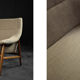 Vintage mid-century modern Scandinavian 2-seater brown fabric sofa Grace by Ikea, 1961.