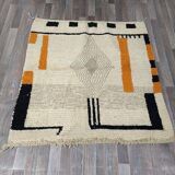 Handmade Moroccan wool rug, size 140 x 260 cm