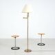 1980s patinated brass reading lamp