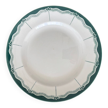 Plat rond Digoin Sarreguemines Pascal vert – assiette de service vinta