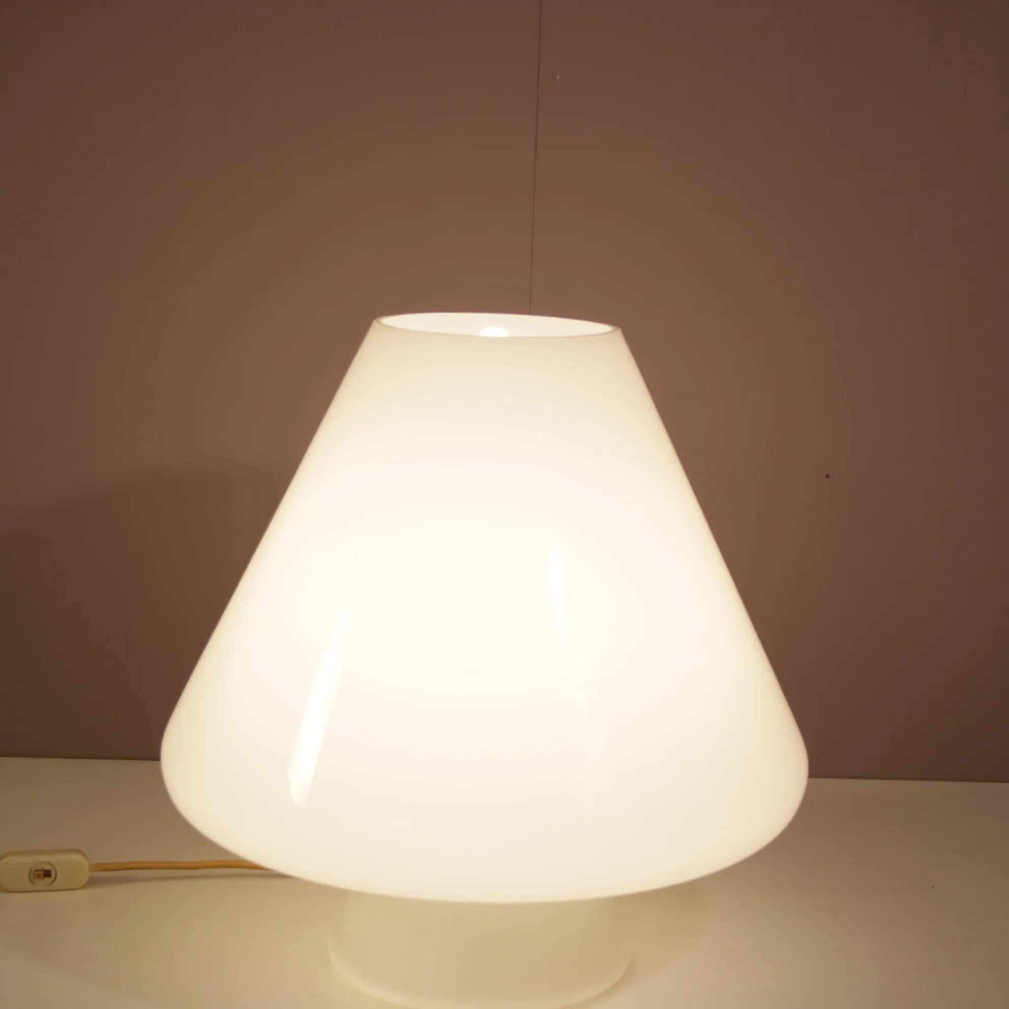 1970s Murano glass table lamp by Venini, Italy