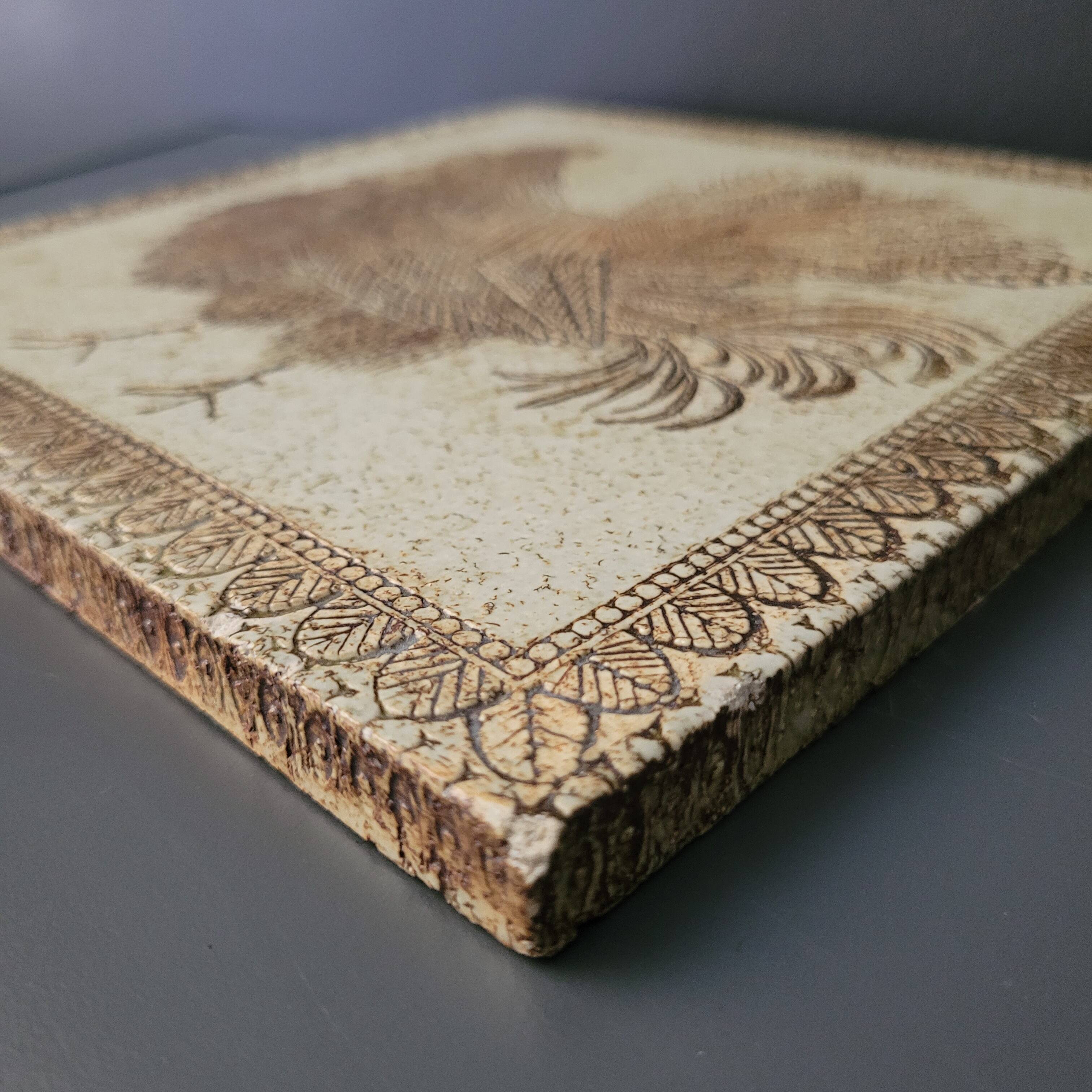 Roger Capron ceramic tile with rooster