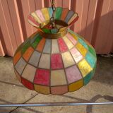 Multicolored mother-of-pearl chandelier