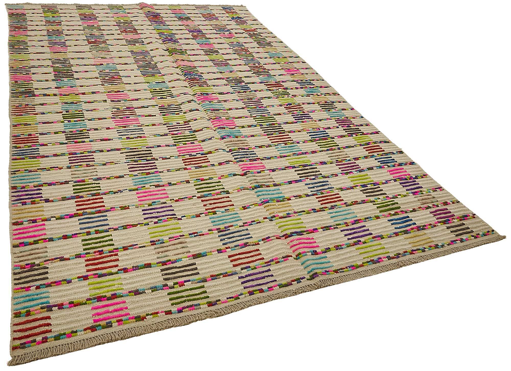 Handwoven Turkish Recycled Boho Rug 215 cm x 348 cm
