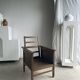 Large fauteuil en bois à dossier inclinable réglable