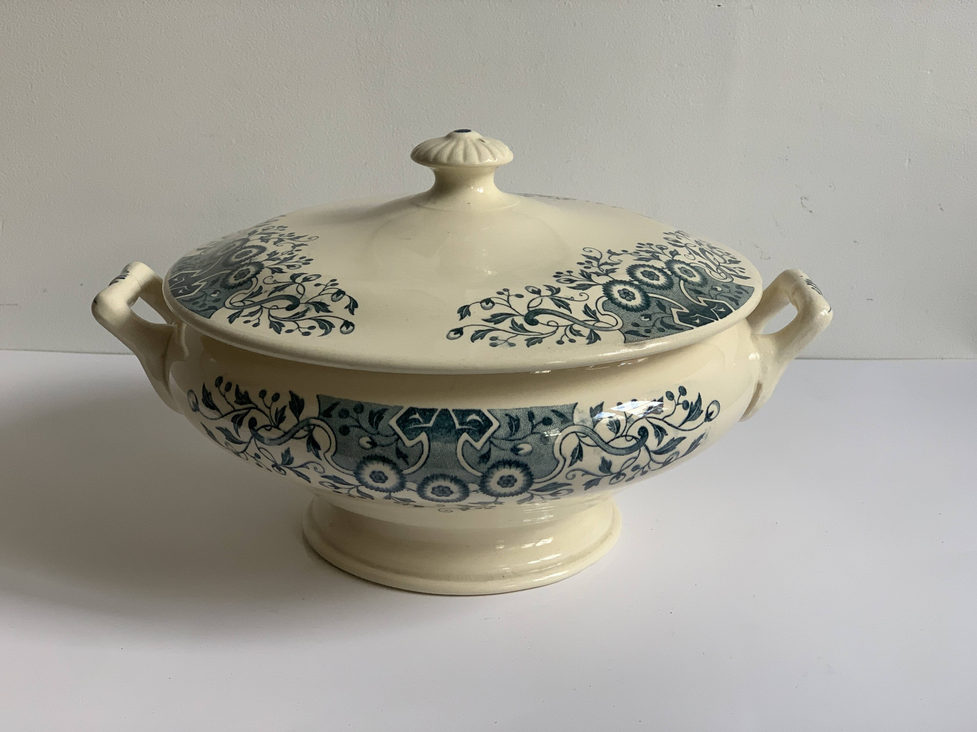 Ironstone soup tureen Longchamp Luzy