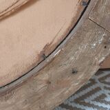 Antique oval gilded stucco mirror