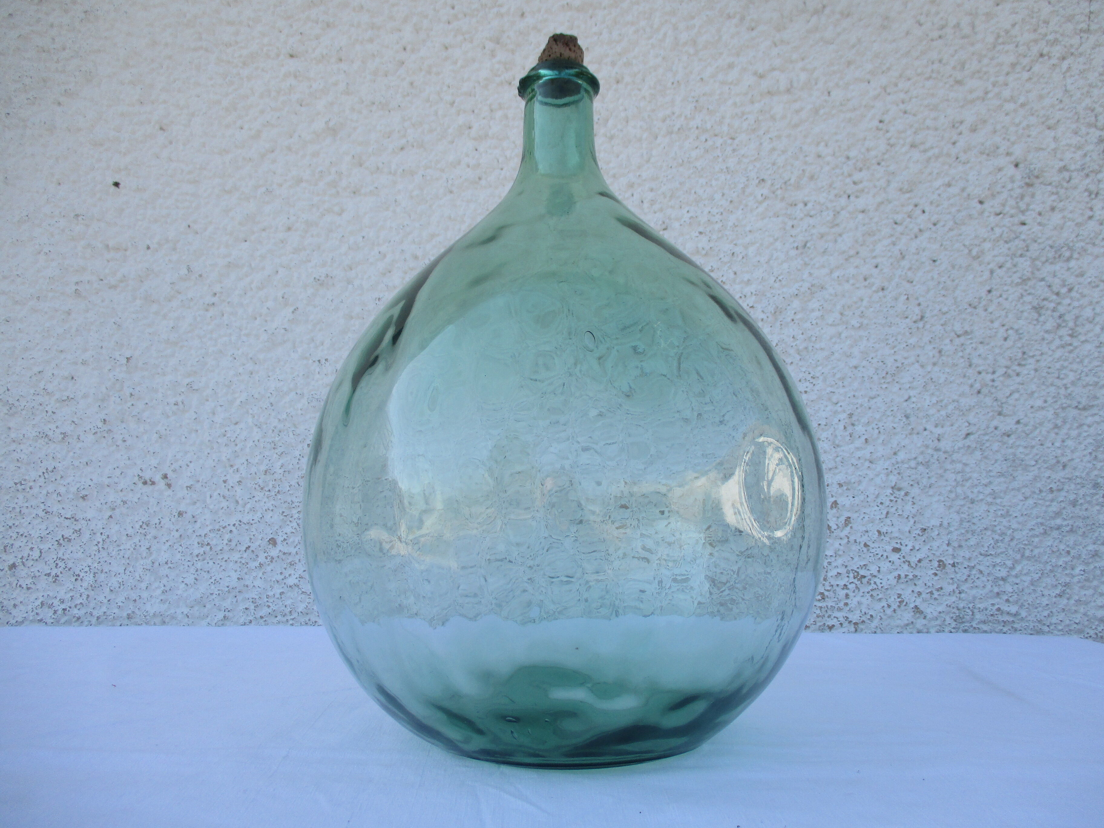 Dame jeanne bottled glass bubbled 15.5 litres