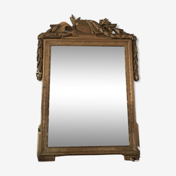 Antique pediment mirror