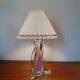 60s transparent and pink crystal lamp