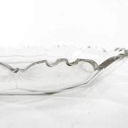 Biedermeier dish, transparent crystal, Czech Republic, 19th century