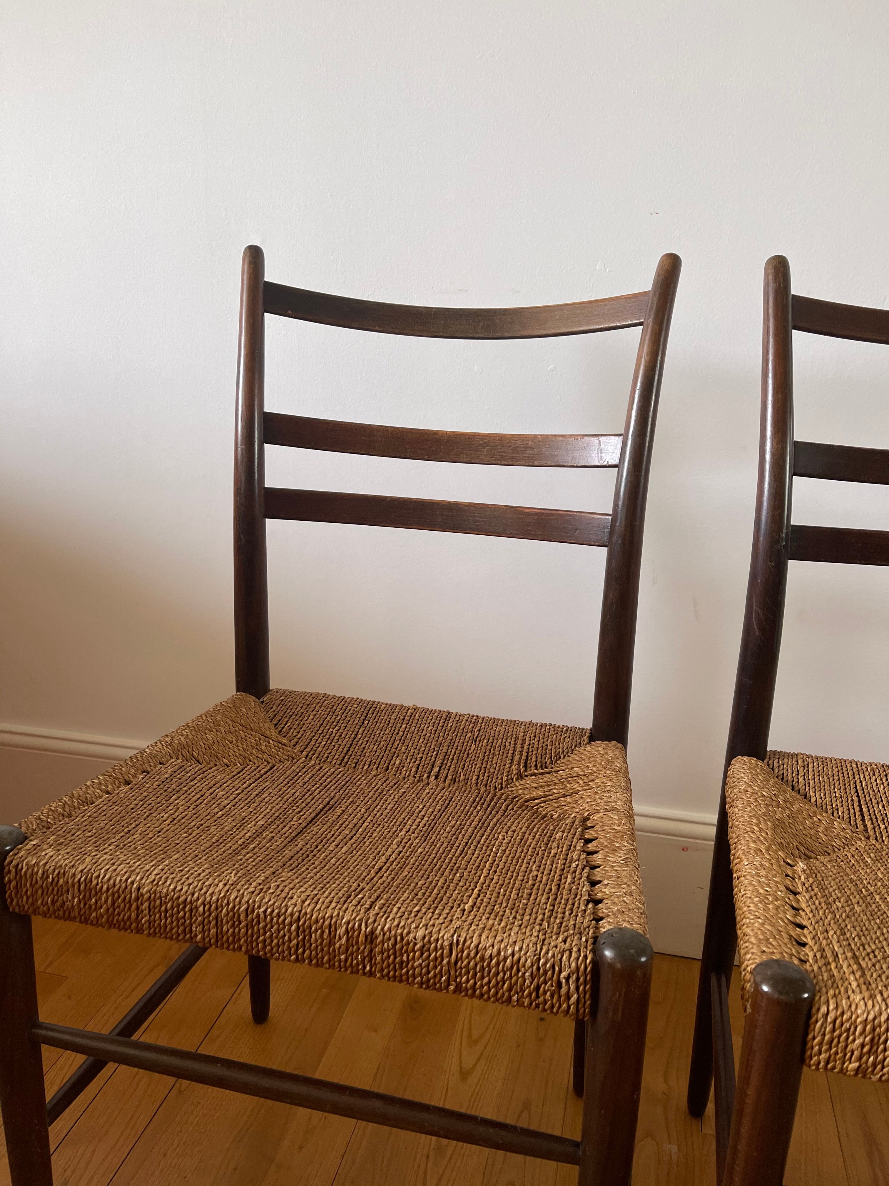 Pair of rope chairs "Gracell" by Yngve Ekstrom for Gemla, 1950s