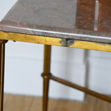 Brass marble coffee table 60s