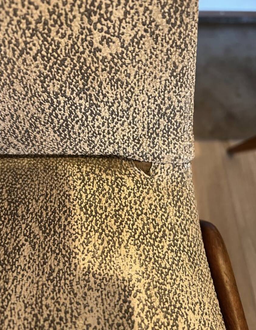 (Lot) 2 teak designer chairs (1950s)