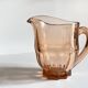 Vintage amber-pink glass pitcher 1 liter