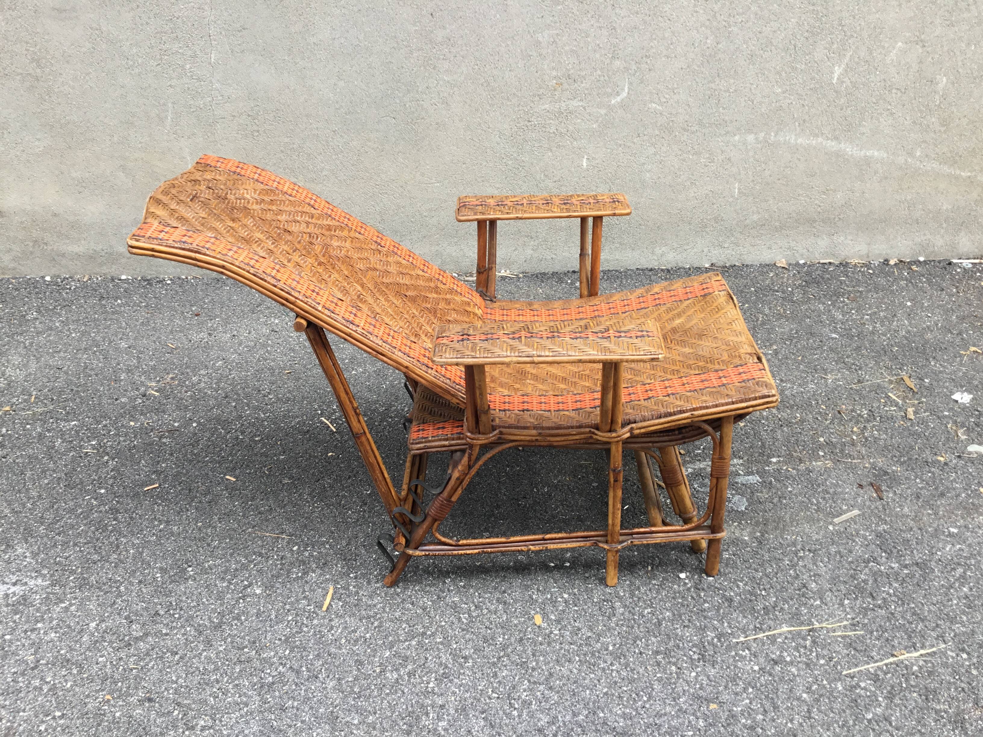 Wicker relax armchair