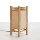 Vintage Japanese Tarogo table lamp in bamboo and linen