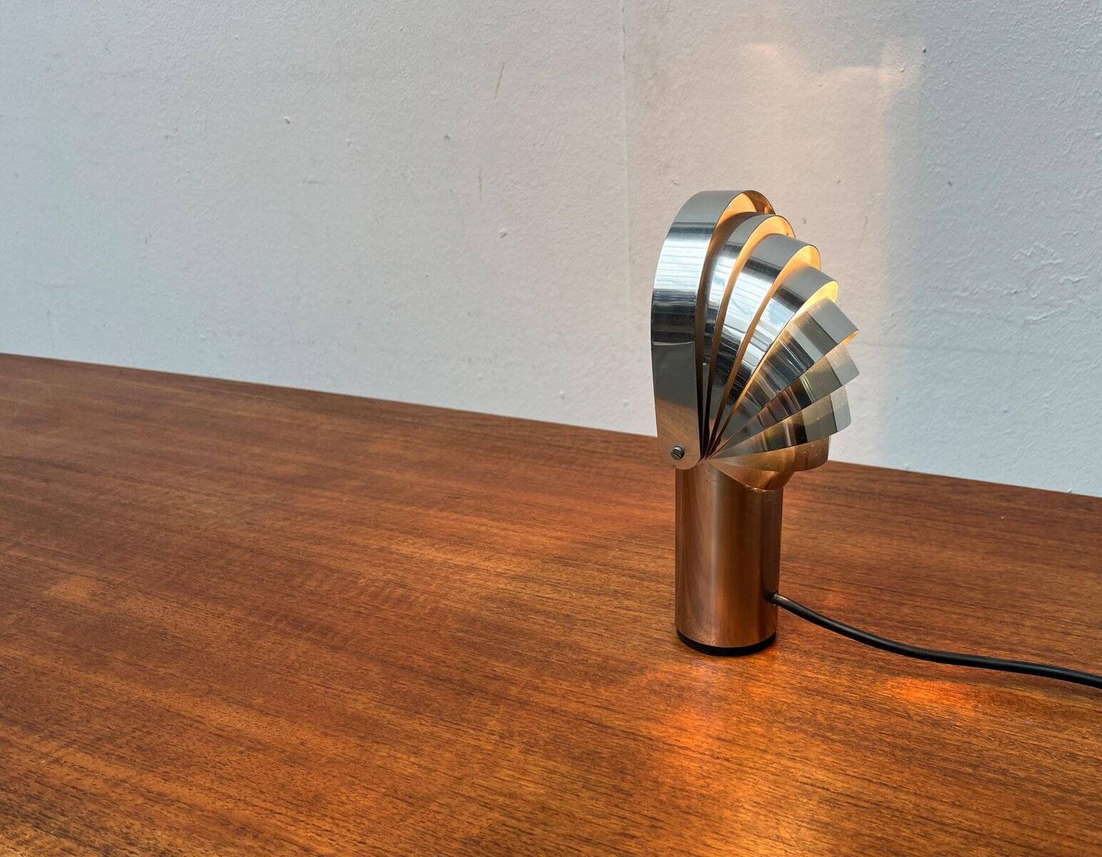 Vintage Swiss Visier table lamp from the space age by E. R. Nele for Temde, 1970s.