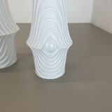 Set of 2 Original Porcelain Op Art Vase Made by Royal Bavaria KPM Germany, 1970s