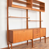 Mid-Century Teak Wall Unit by Torbjørn Afdal for Bruksbo, 1950s, Set of 2