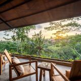 Armchair in natural wood (teak) minimalist design