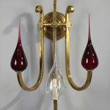 Applique en laiton doré d'époque Art déco