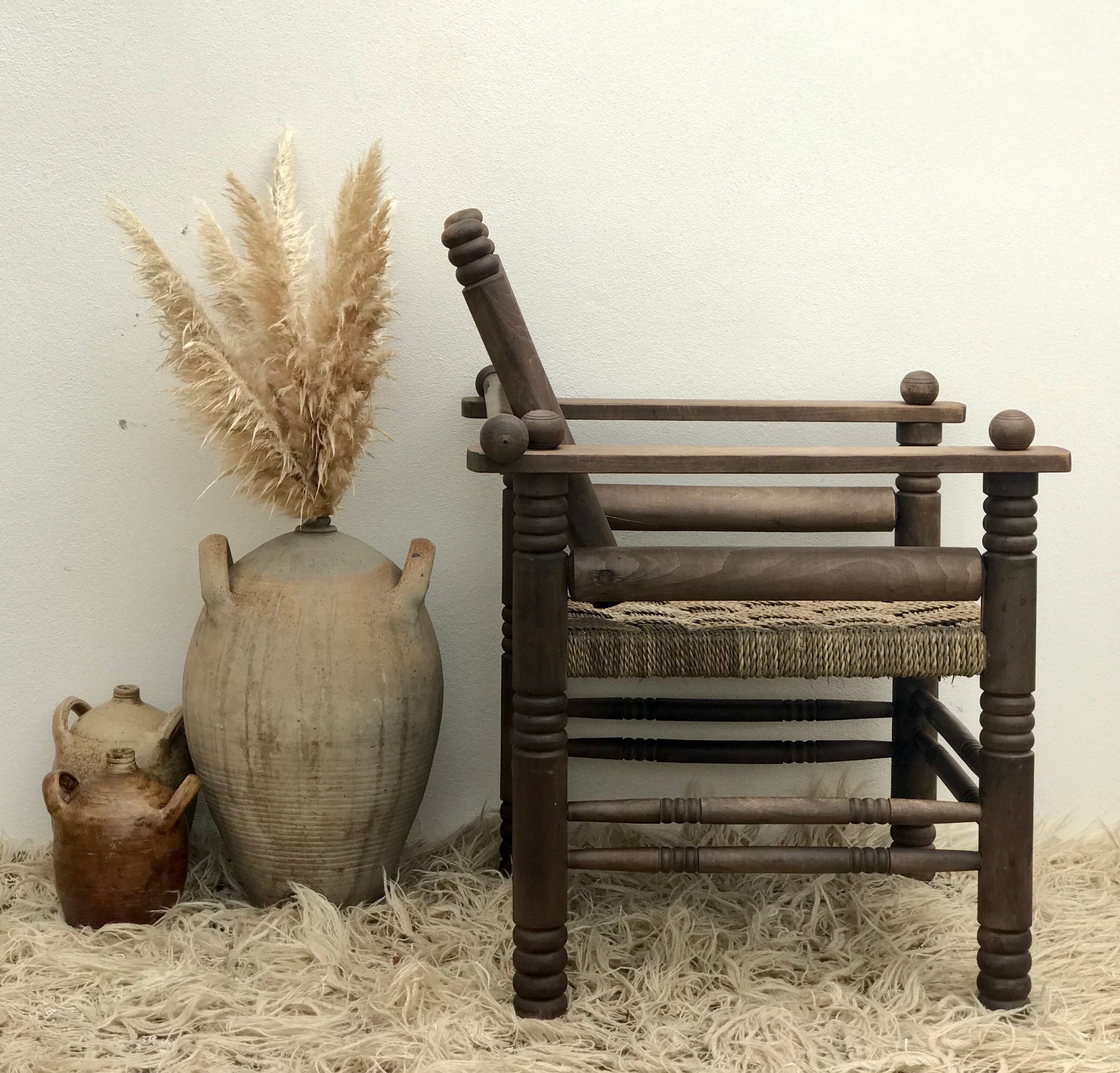 Fauteuil ancien corde
