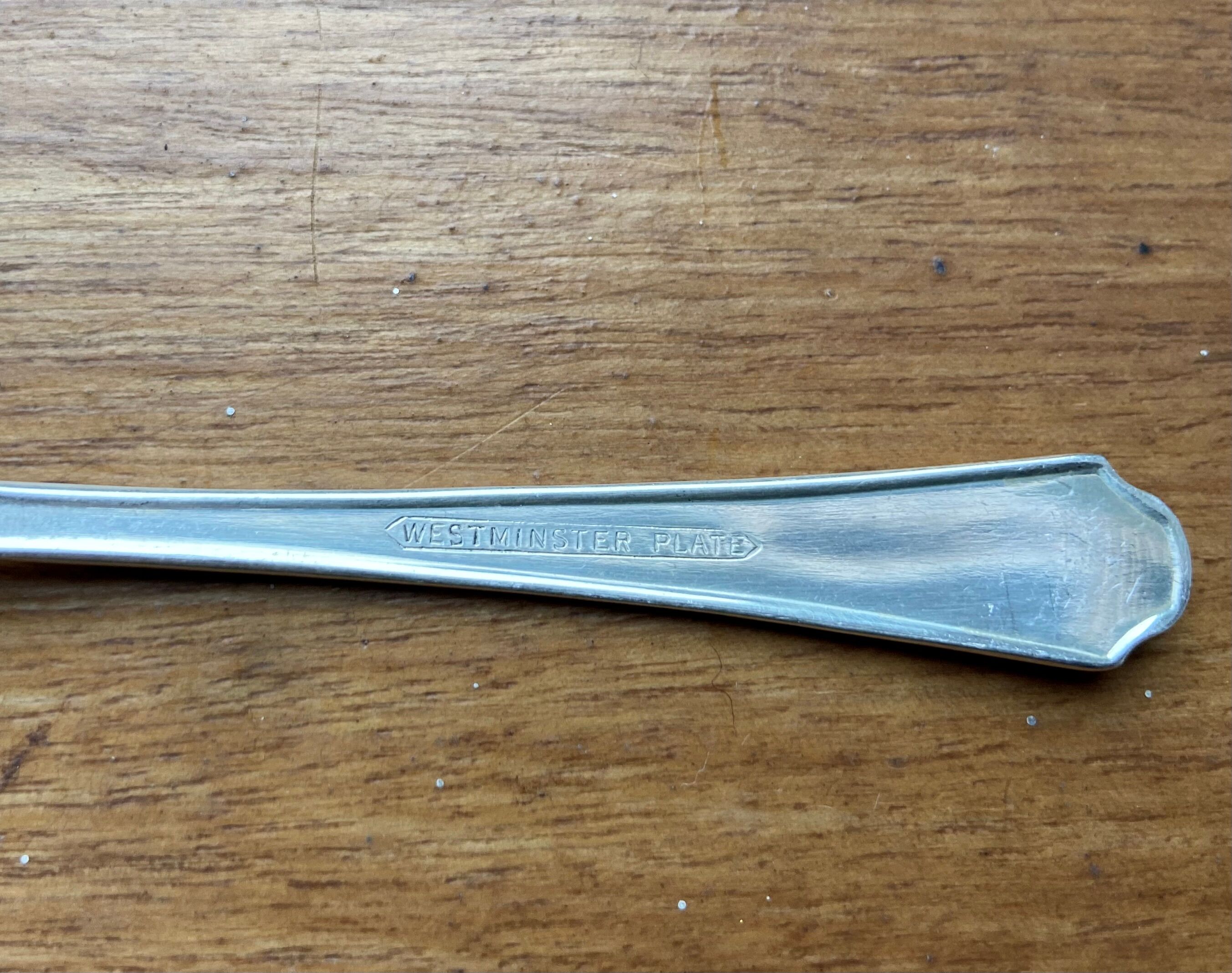 6 Mocha Silver Metal Spoons