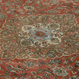 Handwoven oriental vintage 288 cm x 398 cm red wool carpet