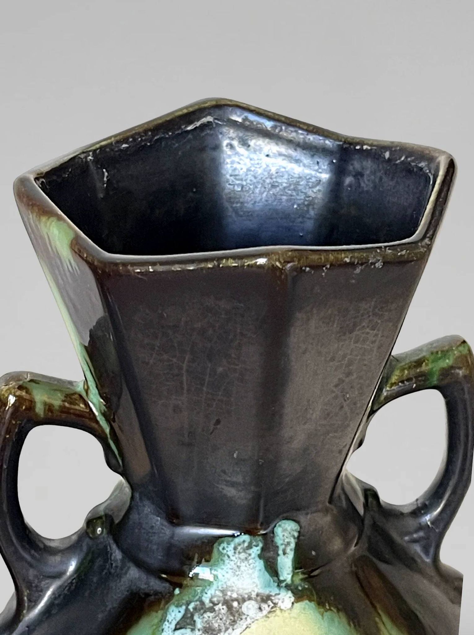 Large collection of 5 modernist glazed Belgian ceramics – Thulin / AIRAIN – Art Deco – 1930s-50s