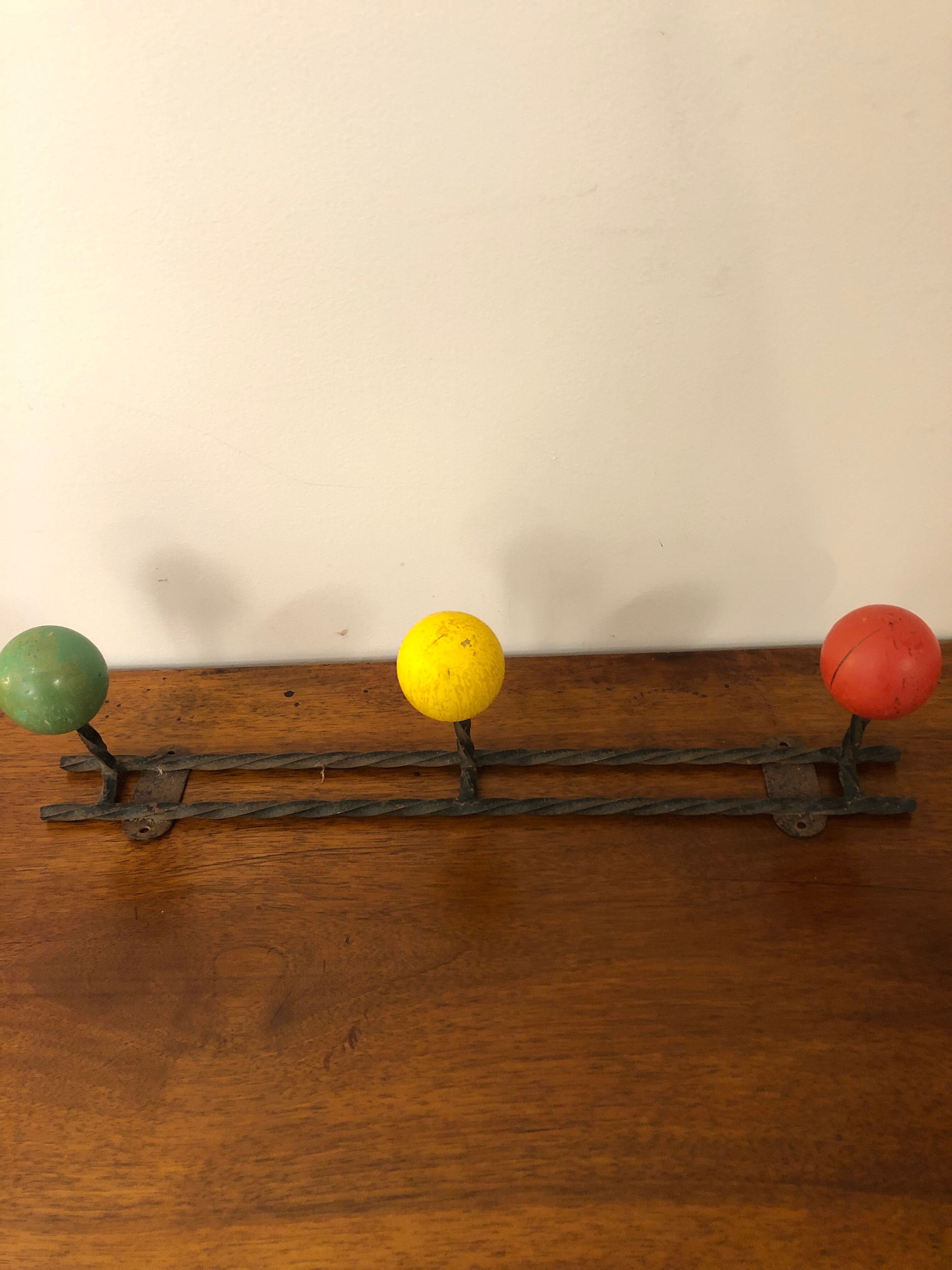 Vintage wall coat rack
