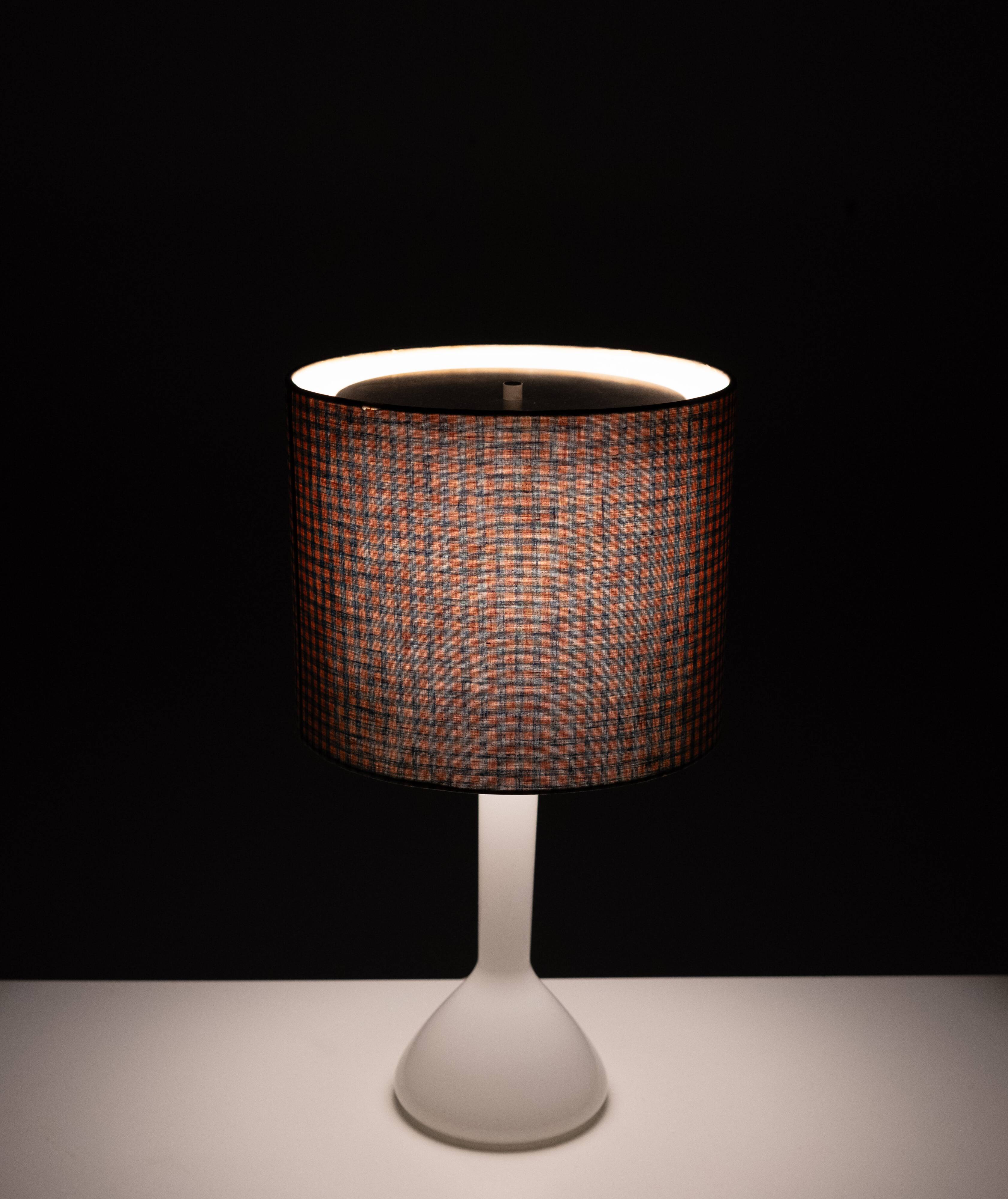 Kastrup Holmegaard Opaline Glass Table lamp Denmark 1960s