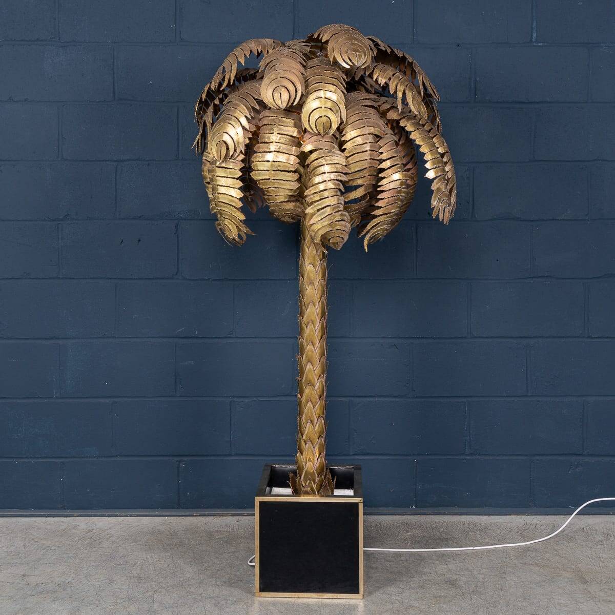 Lampadaire en palmier francaise du xxe siecle, christian techoueyres pour maison jansen
