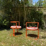 Pair of Gae Aulenti armchairs for Prisunic
