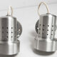 Pair of modernist wall lights in aluminum 1970