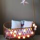 Vintage rattan cradle