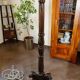 Antique floor lamp with lion motif