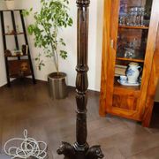 Antique floor lamp with lion motif