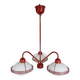Lampe pendentif vintage rouge de l'ère spatiale / lustre (Stilnovo) Sputnik