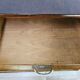 Chest of drawers with five drawers in wood and brass