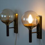 Pair of 2 wall lamps by Svend Mejlstrom, 1960s