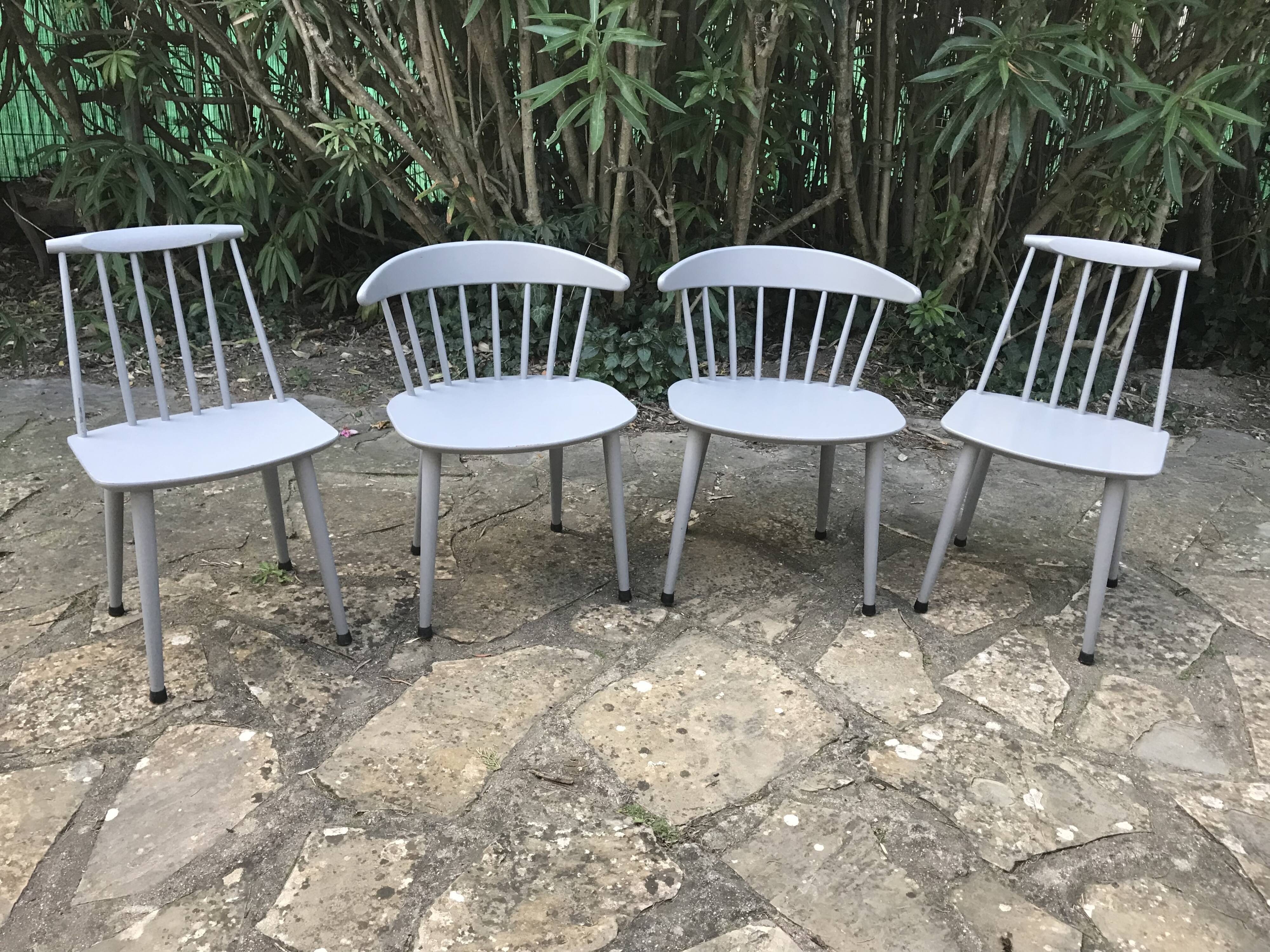 Set of 4 Scandinavian chairs Mobler 70s