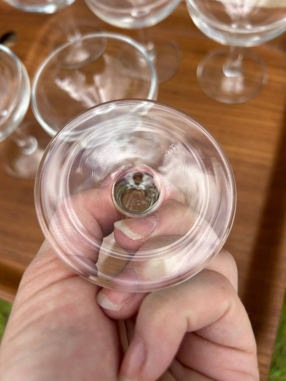 6 champagne glasses France