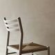 Paire de chaises vintage en bois blanc et paille