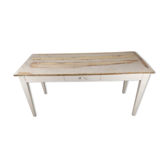 Table de ferme console patiné